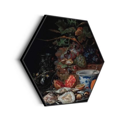 akoestisch-schilderij-abraham-mignon-stilleven-met-vruchten-oesters-en-een-porseleinen-kom-1660-1679-hexagon_Wecho
