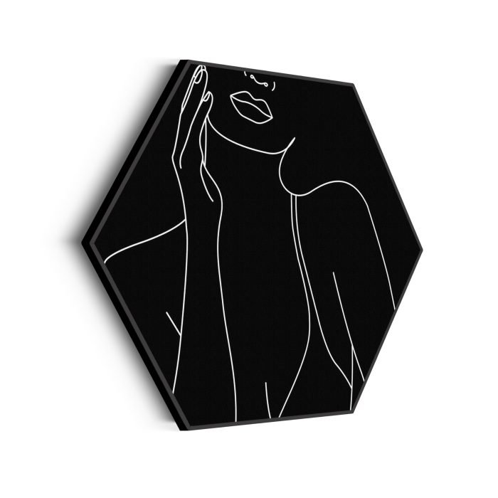 akoestisch-schilderij-black-and-white-model-01-hexagon_Wecho