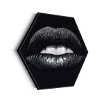 akoestisch-schilderij-silver-lips-hexagon_Wecho