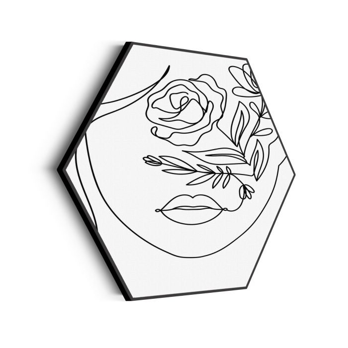 akoestisch-schilderij-de-bloemen-dame-hexagon_Wecho