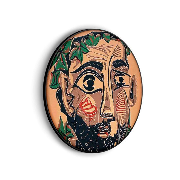akoestisch-schilderij-picasso-bebaarde-man-1962-rondakoestisch-schilderij-picasso-badgast-met-strandbal-1929-rond_Wecho