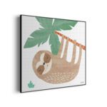 akoestisch-schilderij-de-luie-luiaard-vierkant_Wecho