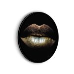 akoestisch-schilderij-golden-lips-rond_Wecho