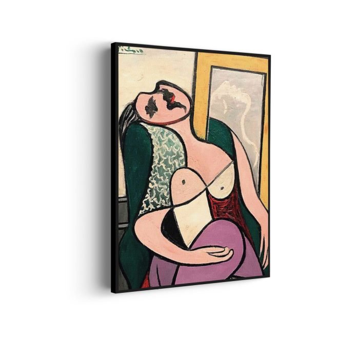 akoestisch-schilderij-picasso-meisje-kijkend-naar-een-spiegel-1932-rechthoek-verticaal_Wecho