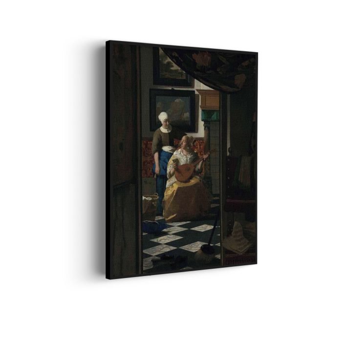 akoestisch-schilderij-johannes-vermeer-de-liefdes-brief-1669-rechthoek-verticaal_Wecho
