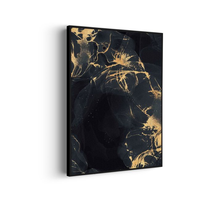 akoestisch-schilderij-abstract-marmer-look-zwart-met-goud-04-rechthoek-verticaal_Wecho