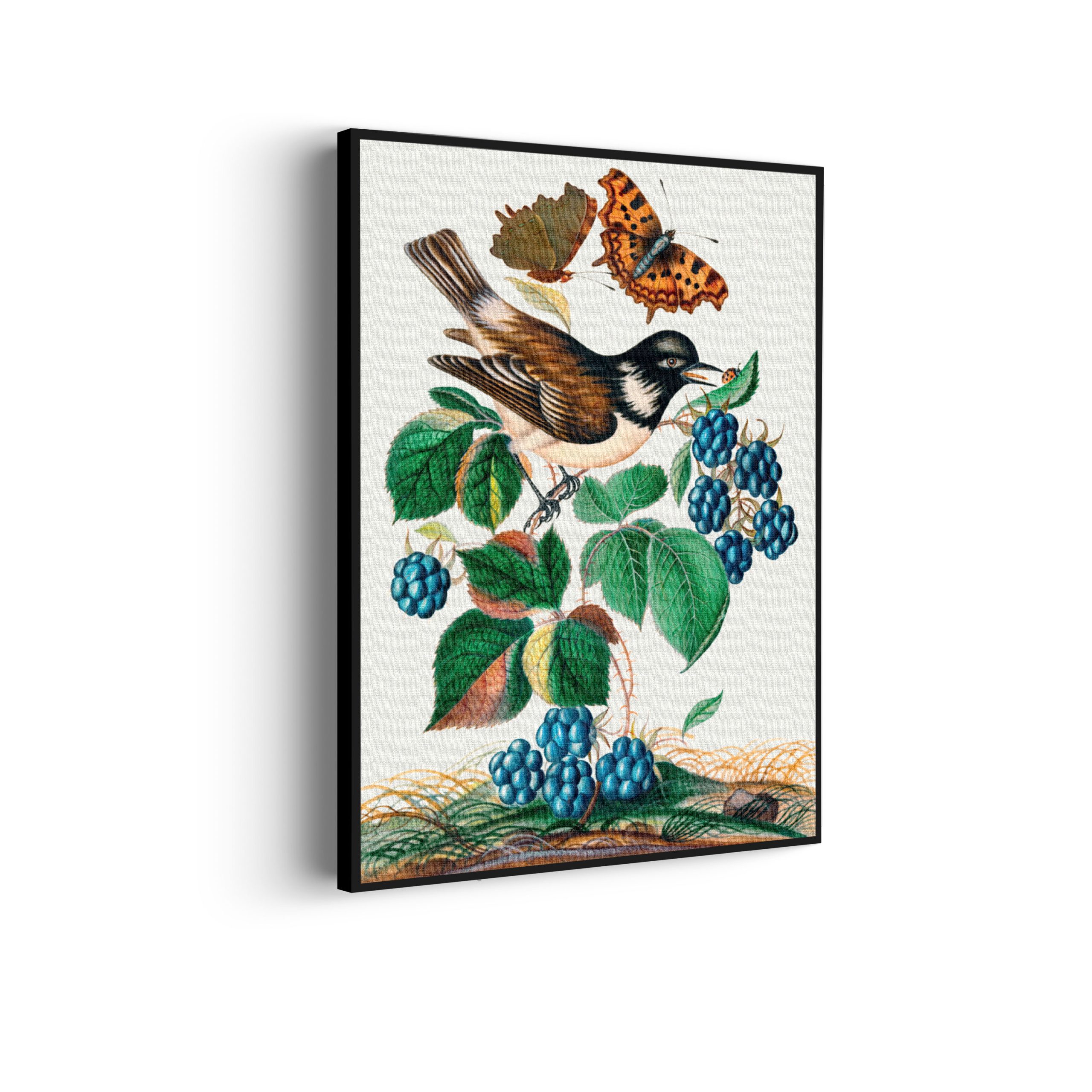 akoestisch-schilderij-prent-natuur-vogel-en-bloemen-14-rechthoek-verticaal_Wecho