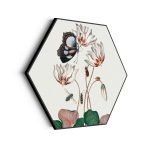 akoestisch-schilderij-prent-natuur-vogel-en-bloemen-12-hexagon_Wecho