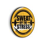 akoestisch-schilderij-sweat-off-time-stress-rond_Wecho