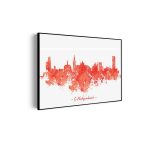 akoestisch-schilderij-skyline-s-hertogenbosch-watecolor-paint-rechthoek-horizontaal_Wecho