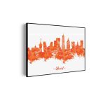 akoestisch-schilderij-skyline-utrecht-watercolor-paint-rechthoek-horizontaal_Wecho