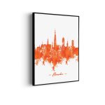 akoestisch-schilderij-skyline-breda-watecolor-paint-rechthoek-verticaal_Wecho