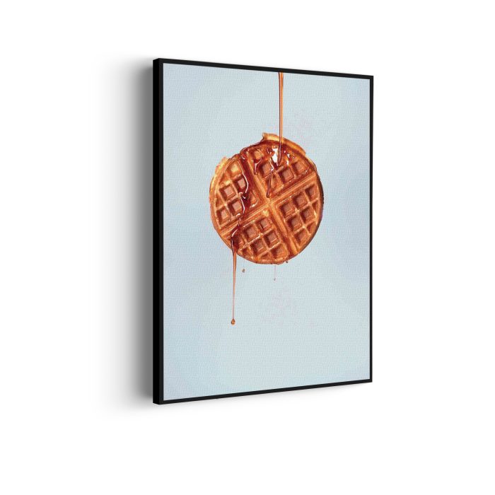 akoestisch-schilderij-wafel-met-karamelsaus-rechthoek-verticaal_Wecho