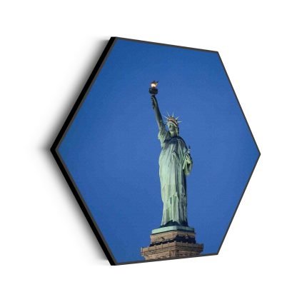 akoestisch-schilderij-vrijheidsbeeld-new-york-donker-01-hexagon_Wecho