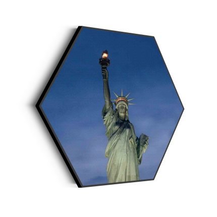 akoestisch-schilderij-vrijheidsbeeld-new-york-donker-02-hexagon_Wecho