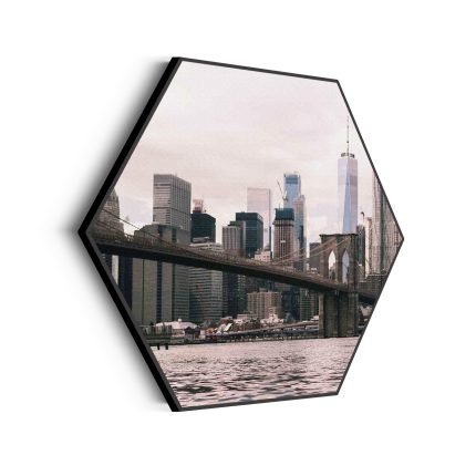 akoestisch-schilderij-brooklyn-bridge-new-york-hexagon_Wecho