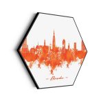 akoestisch-schilderij-skyline-breda-watecolor-paint-hexagon_Wecho
