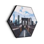 akoestisch-schilderij-brooklyn-bridge-new-york-daglicht-hexagon_Wecho