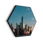 akoestisch-schilderij-new-york-gebouwen-skyline-hexagon_Wecho