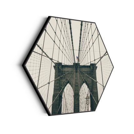 akoestisch-schilderij-brooklyn-bridge-new-york-city-hexagon_Wecho