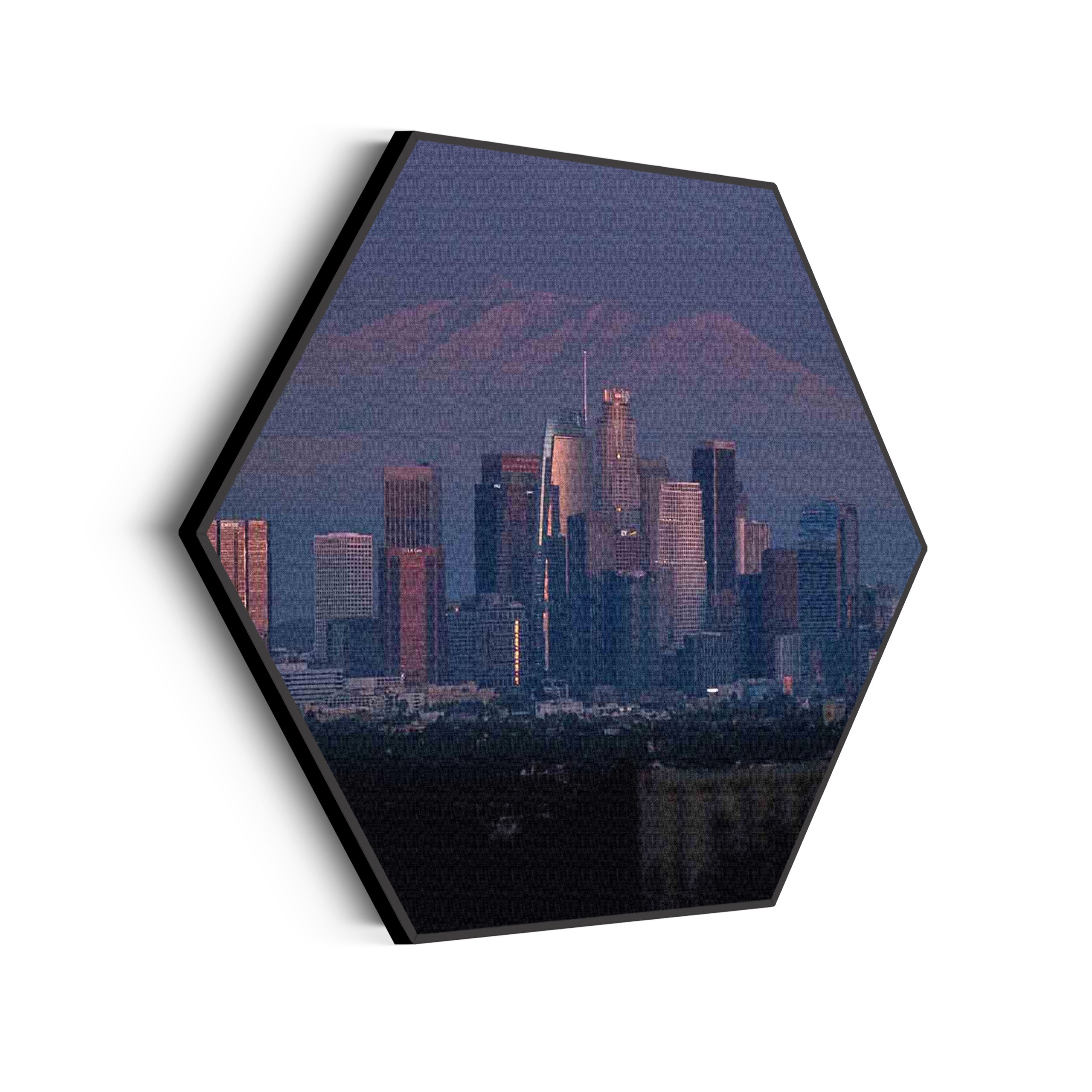 akoestisch-schilderij-los-angeles-at-night-hexagon_Wecho akoestisch-schilderij-los-angeles-at-night-hexagon_Wecho