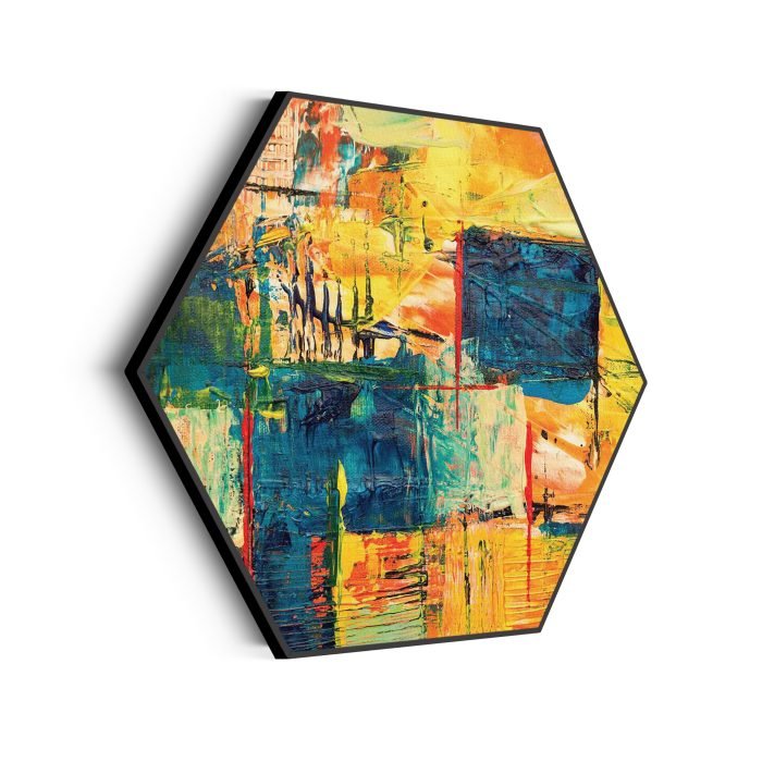 akoestisch-schilderij-kunst-mondriaan-stijl-kleurrijk-hexagon_Wecho