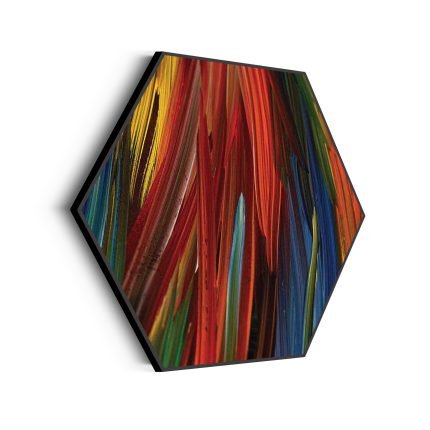 akoestisch-schilderij-geschilderde-strepen-kleurrijk-hexagon_Wecho