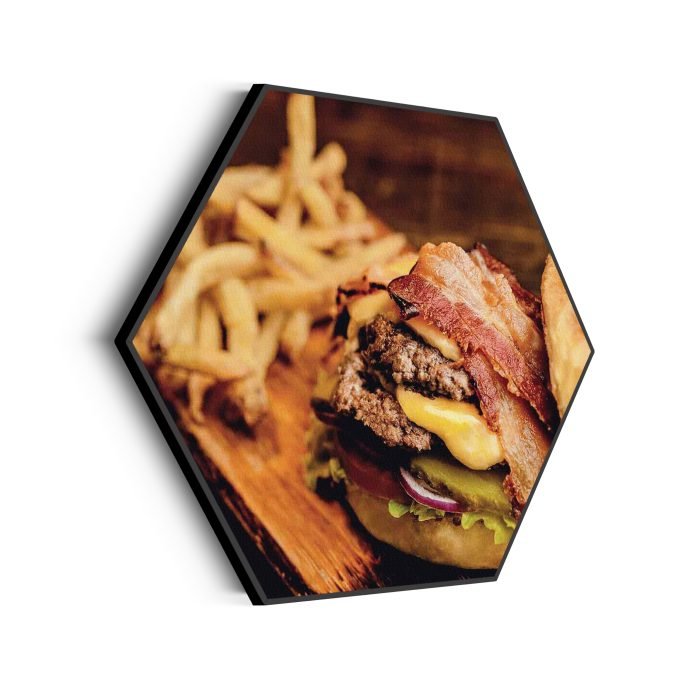 akoestisch-schilderij-burger-plank-hexagon_Wecho