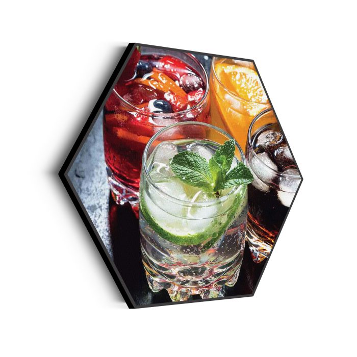 akoestisch-schilderij-cocktails-hexagon_Wecho