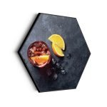 akoestisch-schilderij-cocktail-met-citroen-hexagon_Wecho
