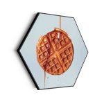 akoestisch-schilderij-wafel-met-karamelsaus-hexagon_Wecho