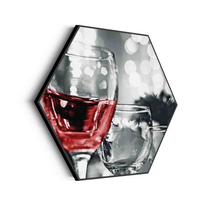 akoestisch-schilderij-drink-rode-wijn-hexagon_Wecho