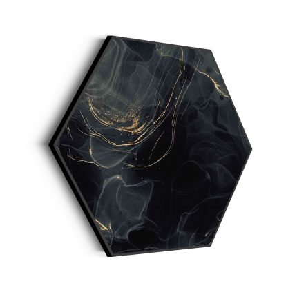 akoestisch-schilderij-abstract-marmer-look-zwart-met-goud-01-hexagon_Wecho