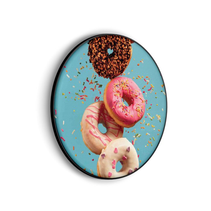 akoestisch-schilderij-donuts-rond-muurcirkel_Wecho