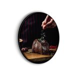 akoestisch-schilderij-home-made-beef-rond-muurcirkel_Wecho