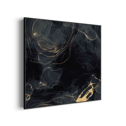 akoestisch-schilderij-abstract-marmer-look-zwart-met-goud-01-vierkant_Wecho
