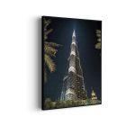 akoestisch-schilderij-burj-khalifa-at-night-rechthoek-verticaal_Wecho