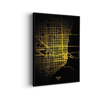 akoestisch-schilderij-miami-plattegrond-zwart-geel-rechthoek-verticaal_Wecho