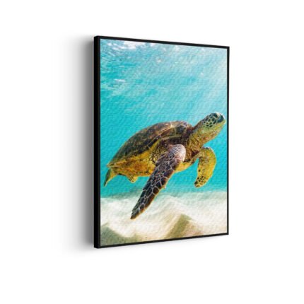 akoestisch-schilderij-zeeschildpad-in-helderblauw-water-04-rechthoek-verticaal_Wecho
