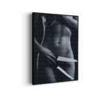 akoestisch-schilderij-vrouwlijke-messentrekker-rechthoek-verticaal_Wecho