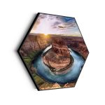 akoestisch-schilderij-horseshoe-bend-hexagon_Wecho