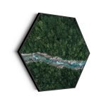 akoestisch-schilderij-ruige-rivier-door-bos-hexagon_Wecho