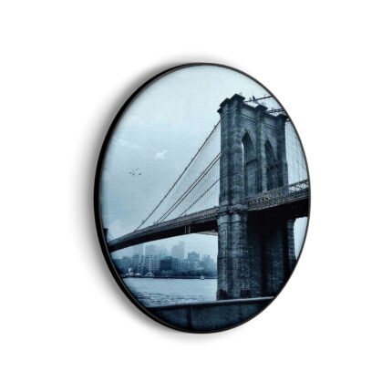 akoestisch-schilderij-brooklyn-bridge-new-york-zwart-wit-rond_Wecho