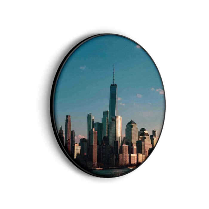 akoestisch-schilderij-new-york-gebouwen-skyline-rond_Wecho