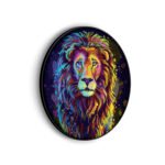 akoestisch-schilderij-colored-lion-rond-muurcirkel_Wecho